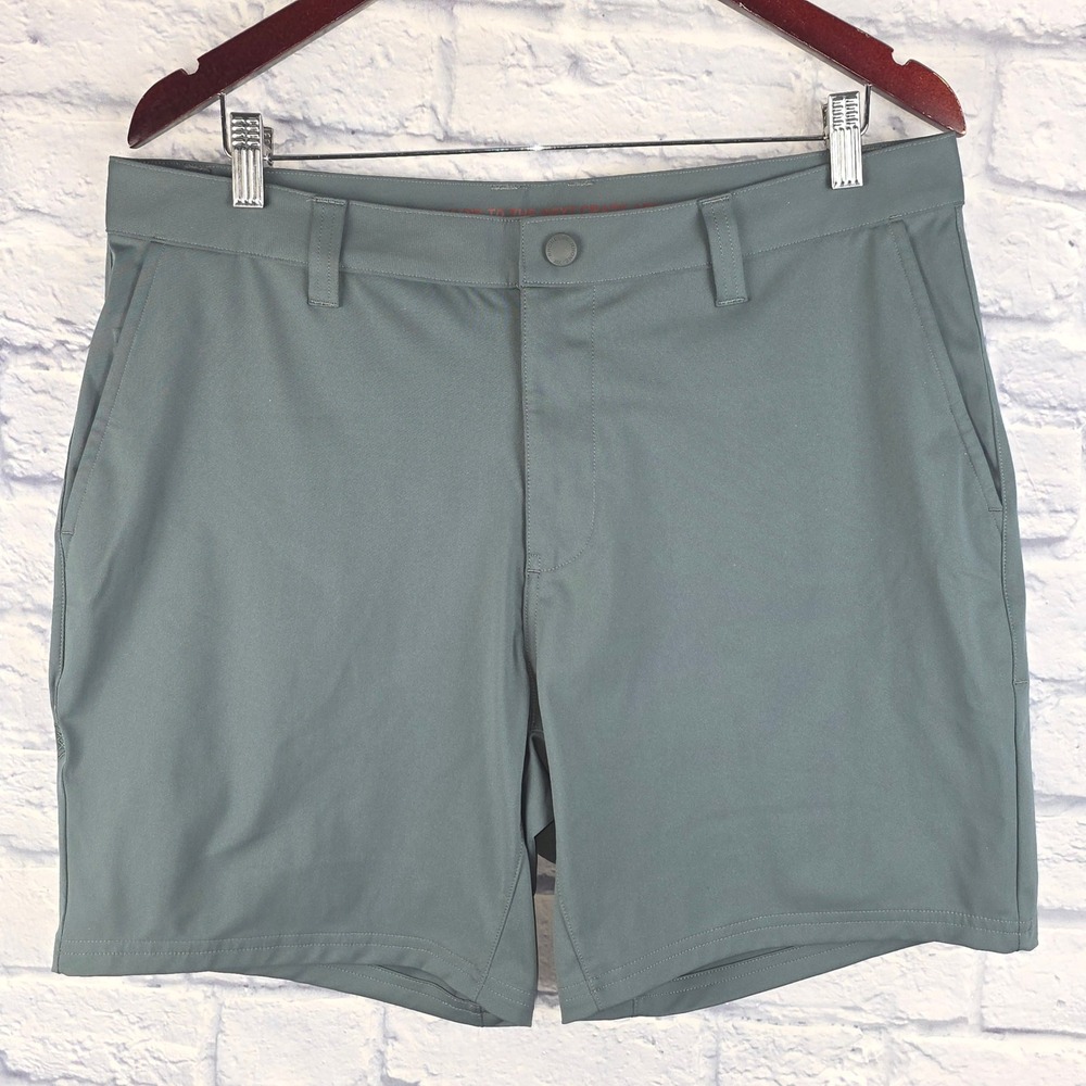 Rhone Commuter Shorts Green Mens 7" Performance Golf Casual Size 34